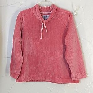 Muk Luks XL Textured Cowl Neck Sweatshirt‎ Fuzzy Fleece Soft